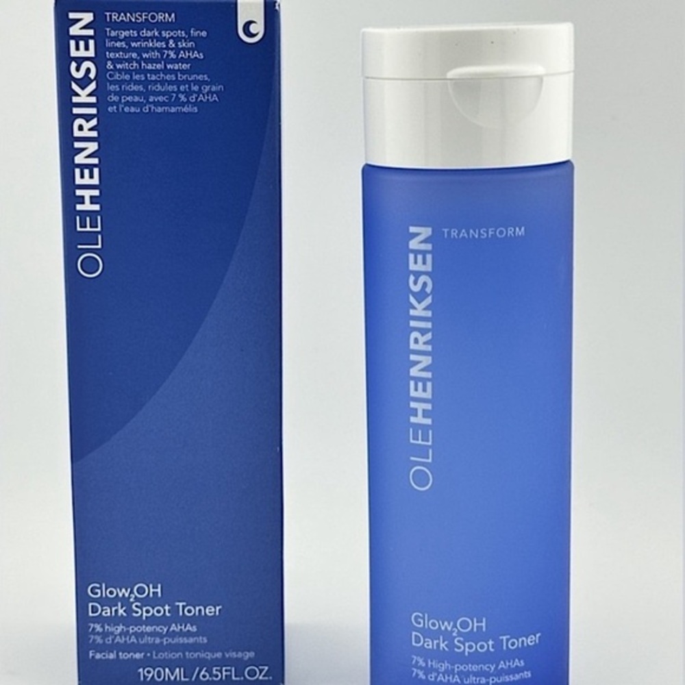 NWT Ole Henriksen Glow2OH Dark Spot & Fine line AHA Vegan Toner 6.5 Fl.oz.